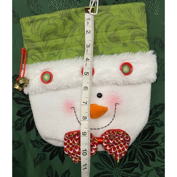 Snowman Christmas Decor Candy Bag Drawstring Bag Xmas Gift Bag - Picture 7 of 8